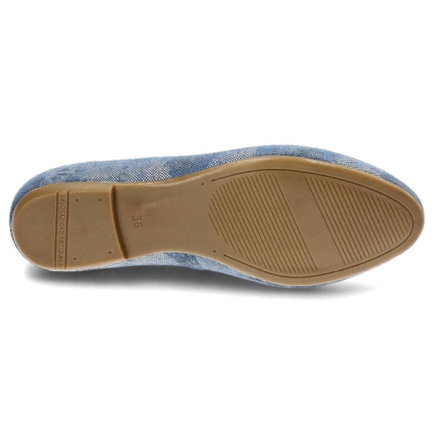 Baleriny damskie Baldaccini, wsuwane i na płaskiej podeszwie, niebieskie, 786500-Spirit-E