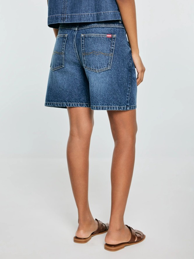 szorty damskie jeansowe granatowe soleil 588