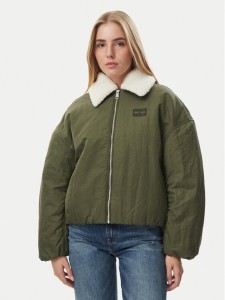 Tommy Jeans Kurtka przejściowa DW0DW23413 Zielony ciemny Relaxed Fit