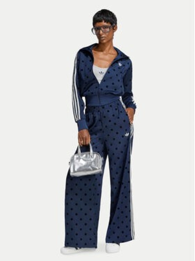 adidas Bluza Satin Polka Dots Tt Track Top LI2852 Niebieski Regular Fit