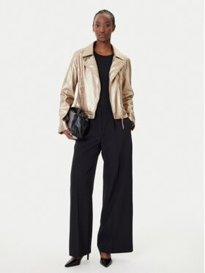 Rinascimento Kurtka z imitacji skóry CFC0124665003 Złoty Regular Fit