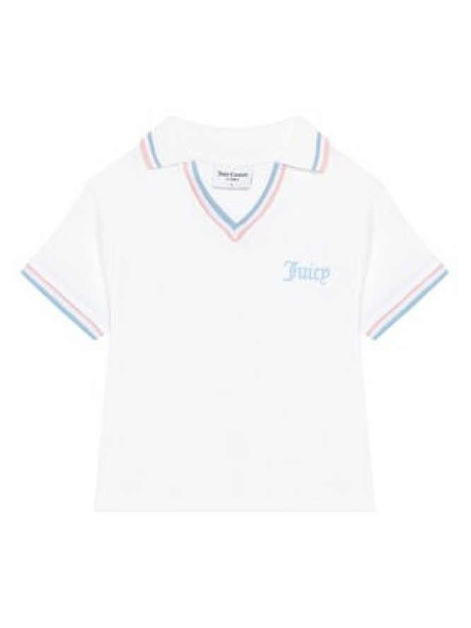 Juicy Couture Polo JCWCT225355 Biały Regular Fit