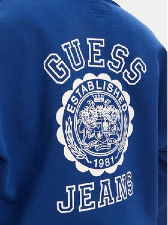 Guess Jeans Bluza W5YQ16 K68I4 Niebieski Oversize