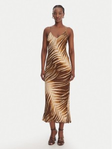 Just Cavalli Sukienka letnia 80PAO925 NS819 Beżowy Slim Fit