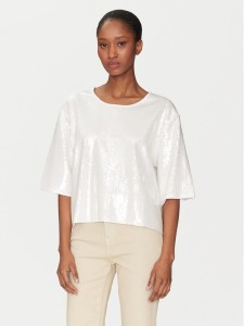 Marella T-Shirt Gardone 2513971024 Écru Boxy Fit