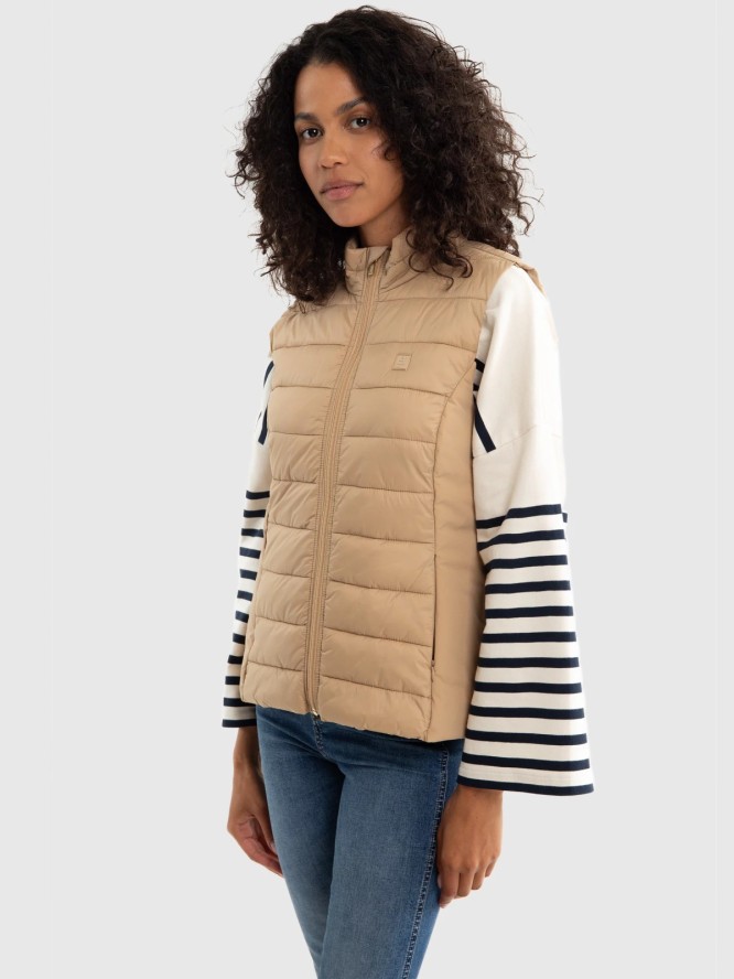 Kamizelka damska pikowana beżowa Trinoe 801