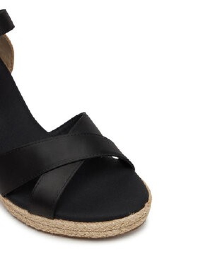Tommy Hilfiger Espadryle Satin High Wedge Espadrille FW0FW08602 Czarny