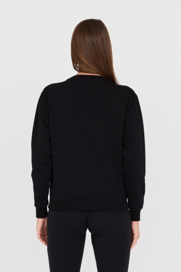 MOSCHINO Czarna damska bluza z misiem, Rozmiar L