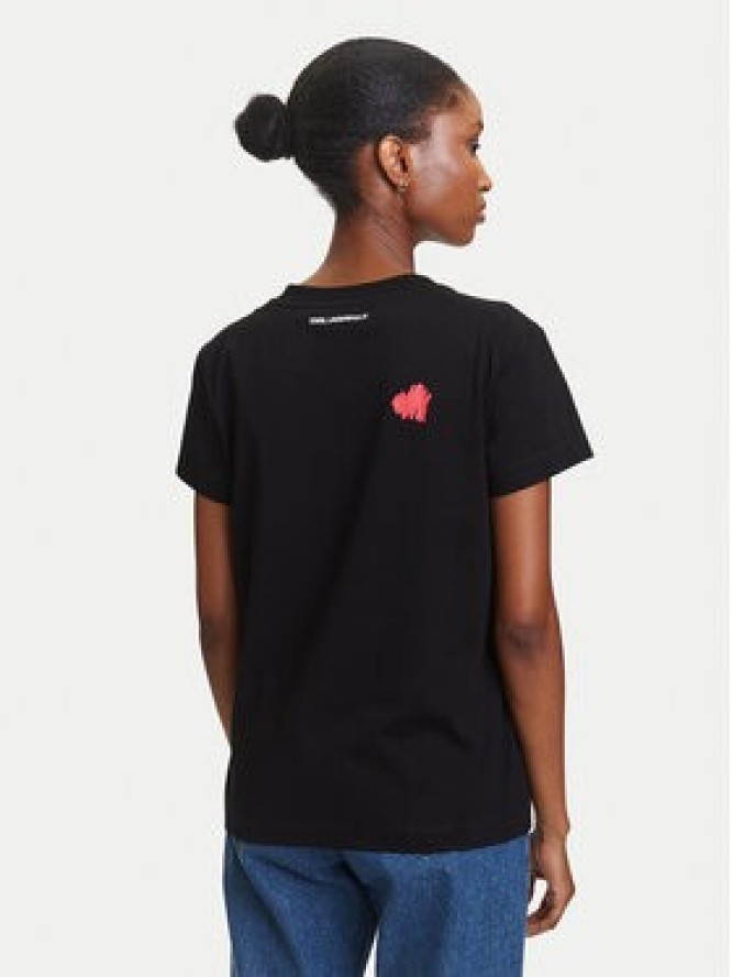 KARL LAGERFELD T-Shirt A3W17017 Czarny Regular Fit