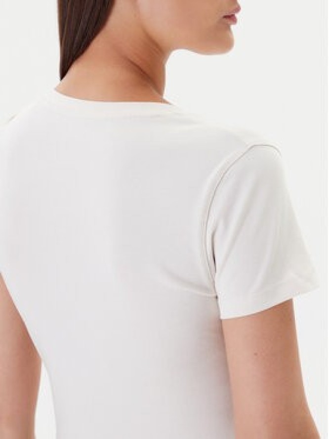 Guess T-Shirt W5YI46 J1314 Écru Slim Fit