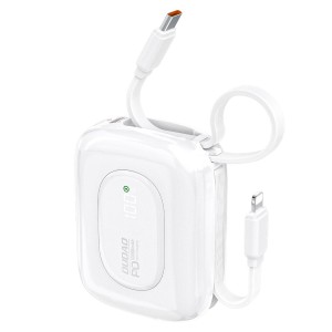 Powerbank Dudao k32 22,5W 10000 mAh z wbudowanym kablem usb-c/lightning