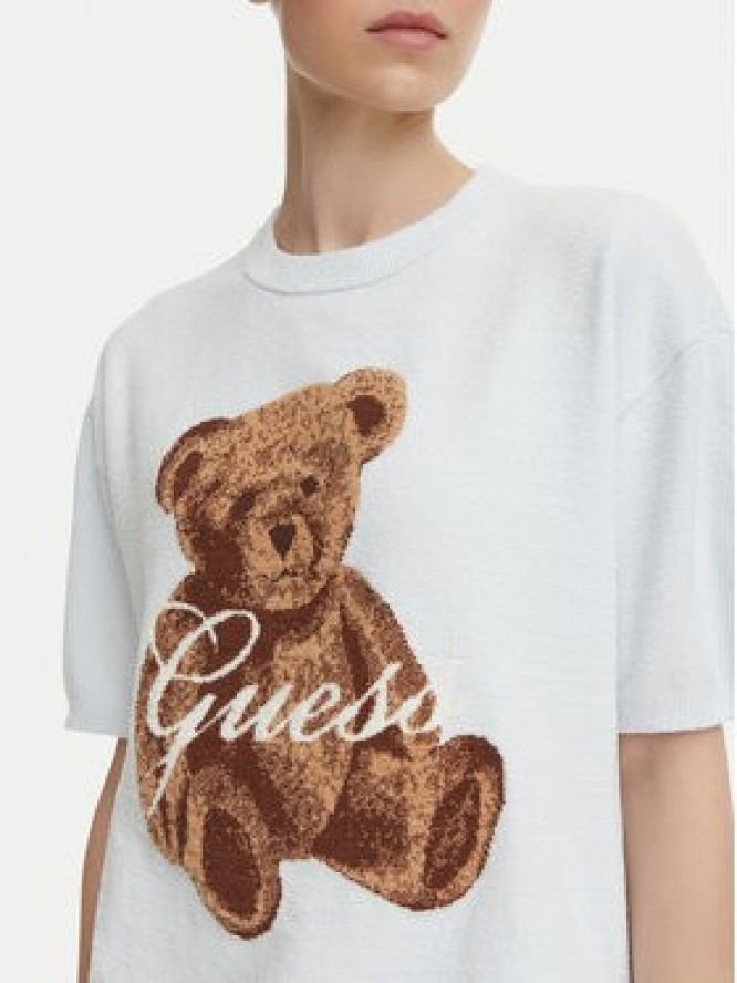 Guess T-Shirt O6BR03 Z1145 Niebieski jasny Regular Fit