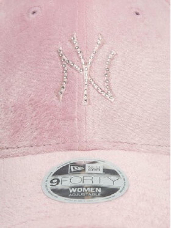 New Era Czapka z daszkiem New York Yankees Diamante Velour 9Forty 60595353 Różowy
