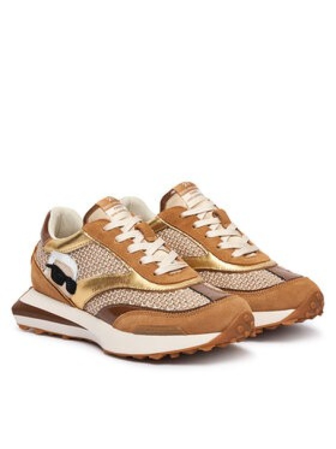 KARL LAGERFELD Sneakersy Zone KL62933N Beżowy ciemny