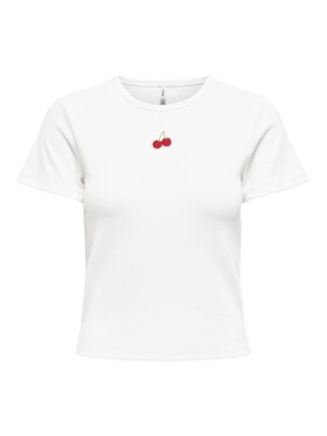 ONLY T-Shirt Daniella 15350554 Biały Slim Fit