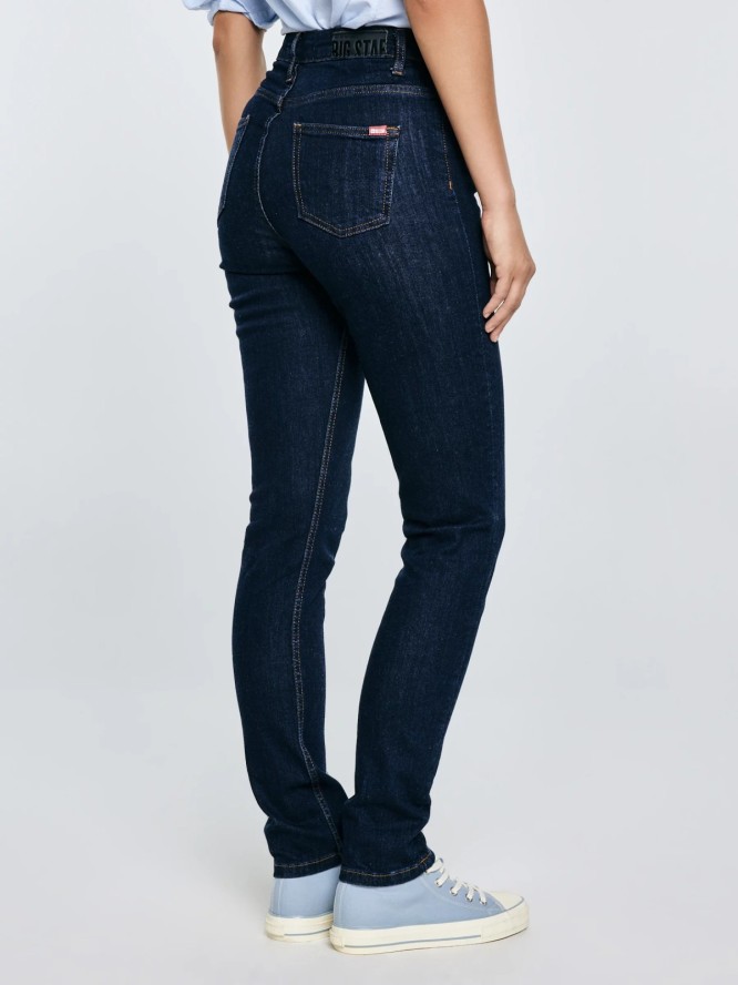 Jeansy damskie z wysokim stanem granatowe Katrina High Waist 720