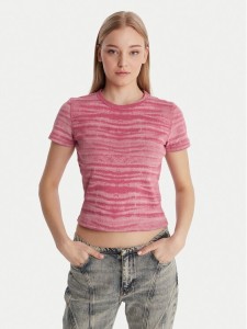 Guess T-Shirt W6RP42 KCTT1 Różowy Regular Fit