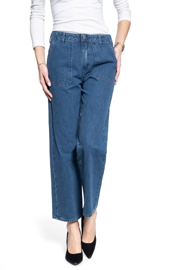 SPODNIE DAMSKIE LEE MILITARY WIDE LEG MID JELT L31UKEGT 112107303