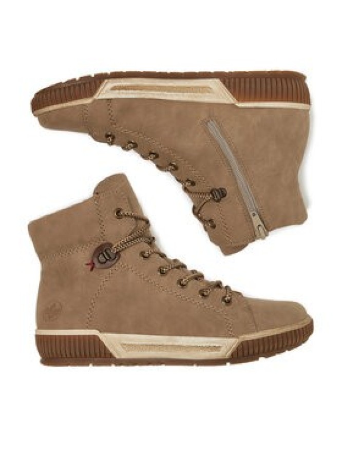 Rieker Trzewiki N0730-64 Beżowy