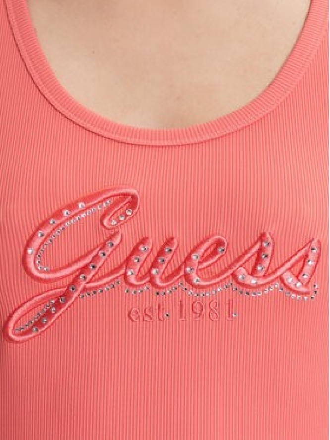 Guess Top W5YP00 KCXJ2 Różowy Regular Fit
