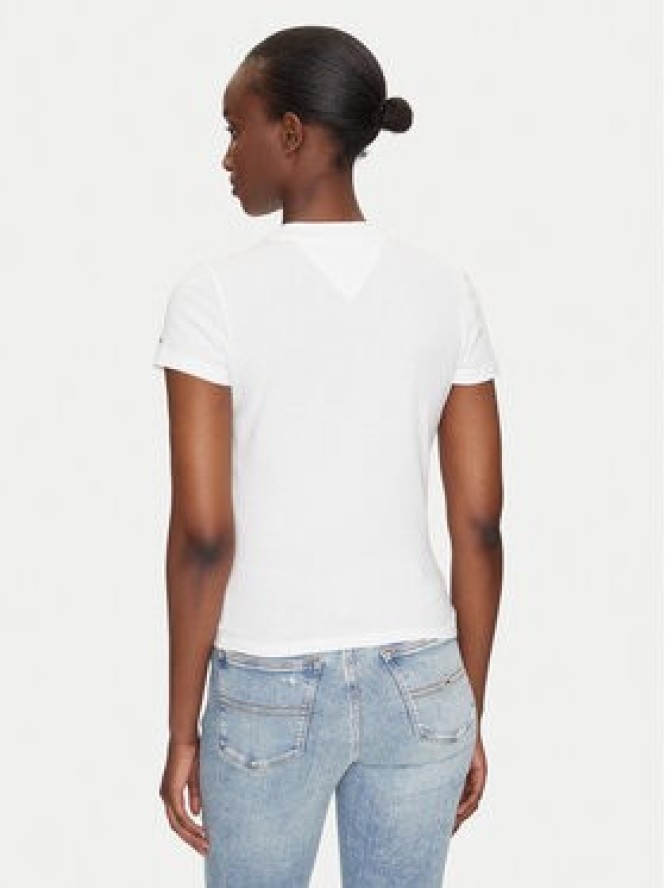 Tommy Jeans T-Shirt Romance DW0DW21342 Écru Slim Fit