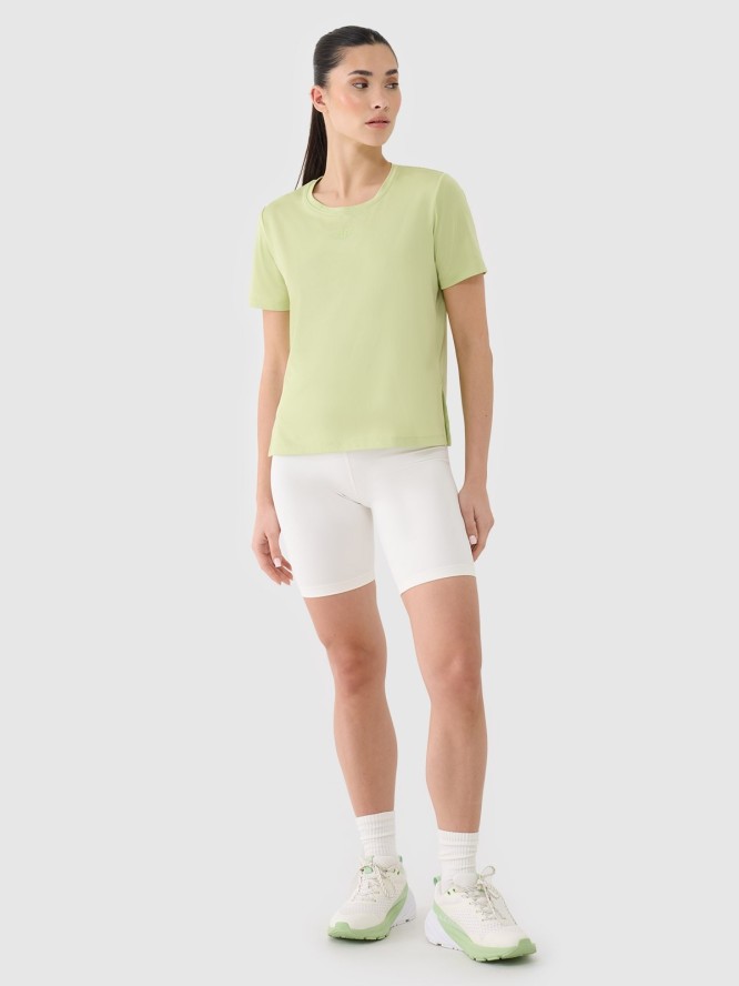 4F Koszulka treningowa oversize szybkoschnąca damska - zielona XXL