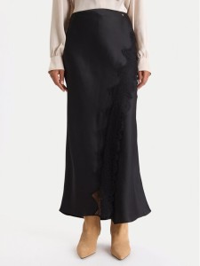 BOSS Spódnica maxi C_Vlace 50548389 Czarny Slim Fit