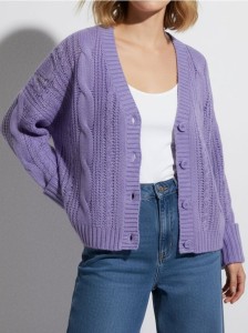 Ażurowy sweter - różowy