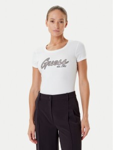 Guess T-Shirt W5YI16 J1314 Biały Regular Fit
