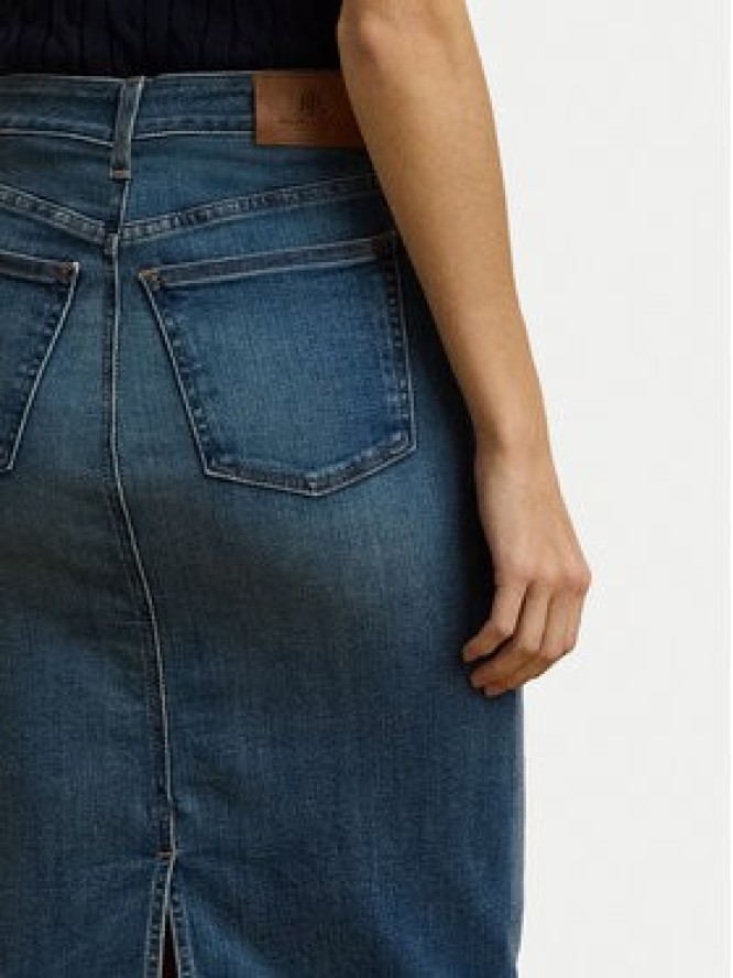 LAUREN RALPH LAUREN Spódnica jeansowa 200817846001 Granatowy Straight Fit