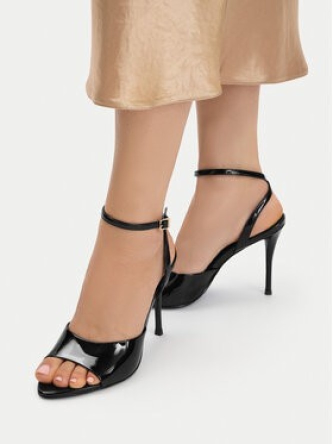 Eva Minge Sandały EO-FLORA-LT1605-6 Czarny