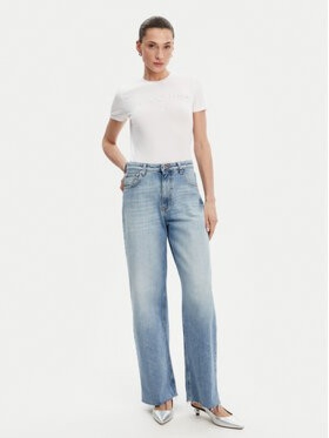 Fracomina T-Shirt FP25ST3011J449N5 Biały Slim Fit