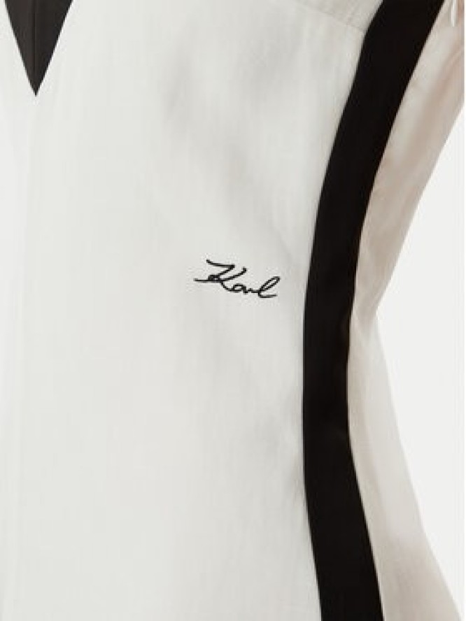 KARL LAGERFELD Sukienka letnia B2W13026 Kremowy Regular Fit