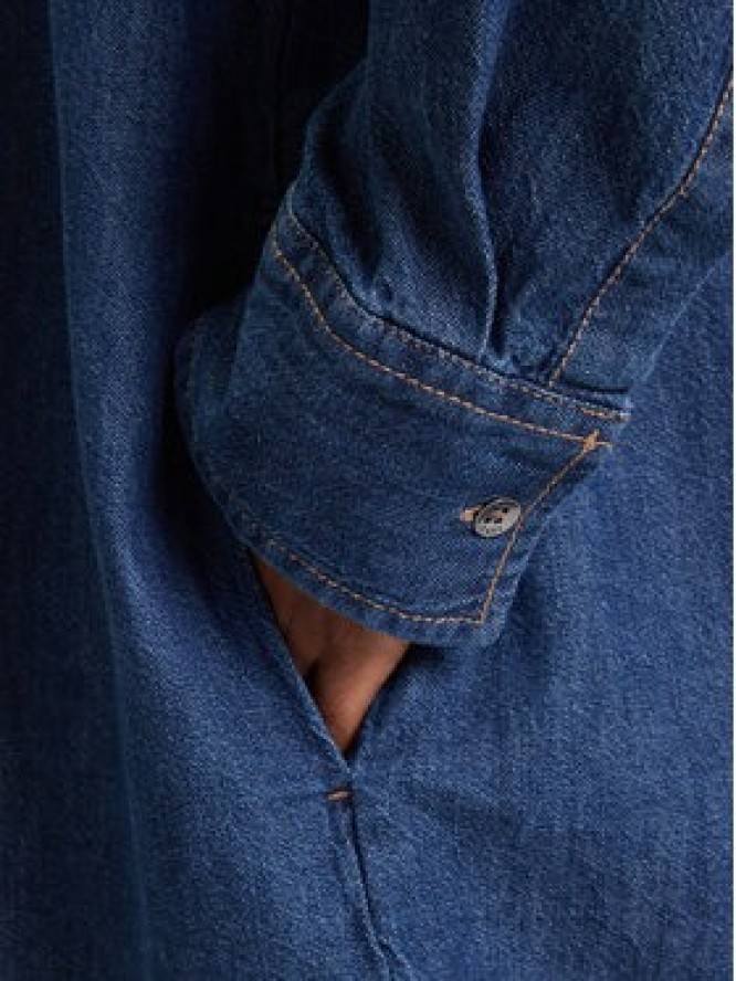 Tommy Jeans Sukienka jeansowa DW0DW21420 Granatowy Relaxed Fit