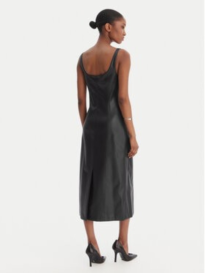 HUGO Sukienka z imitacji skóry Kattarina-1 50553546 Czarny Slim Fit