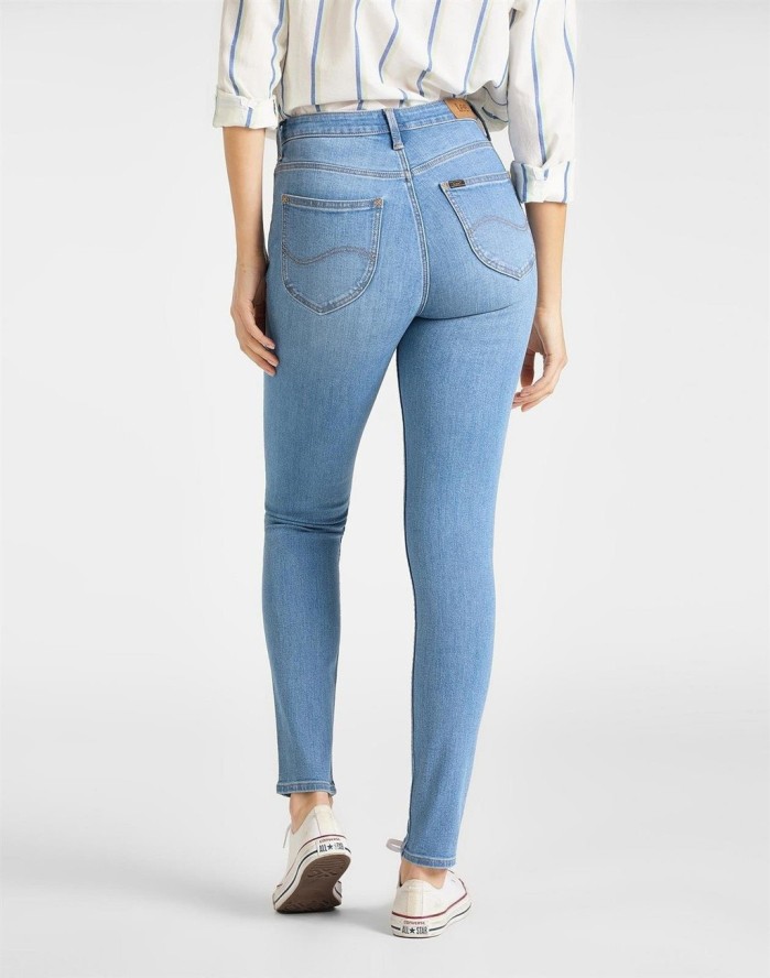 SPODNIE DAMSKIE LEE SCARLETT HIGH LIGHT FLORIN L626MOHR 112114288