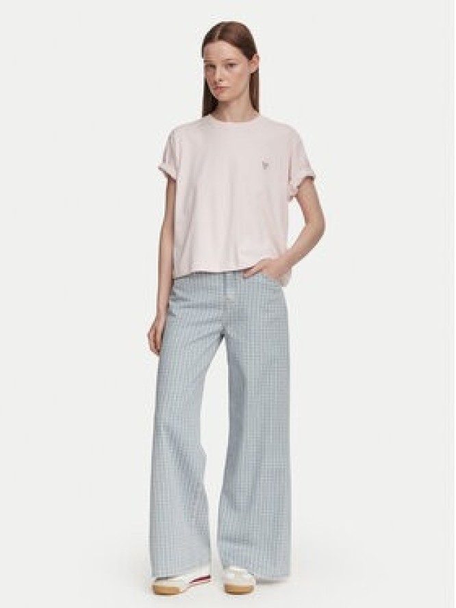 Guess Jeans T-Shirt W4YI05 K8HM0 Różowy jasny Boxy Fit