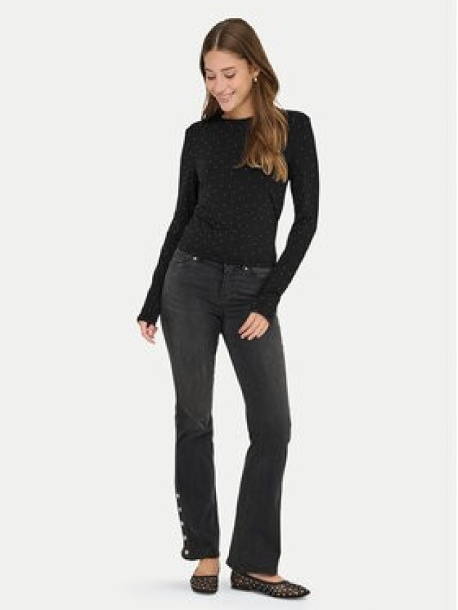 ONLY Bluzka Zita 15358986 Czarny Slim Fit
