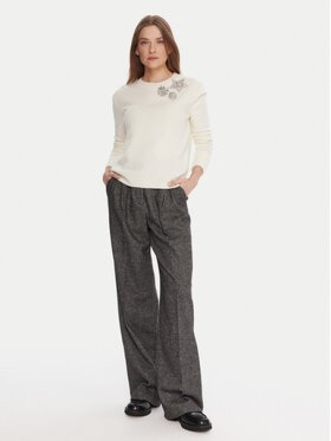 KAOS Sweter RI1KT022 Écru Regular Fit