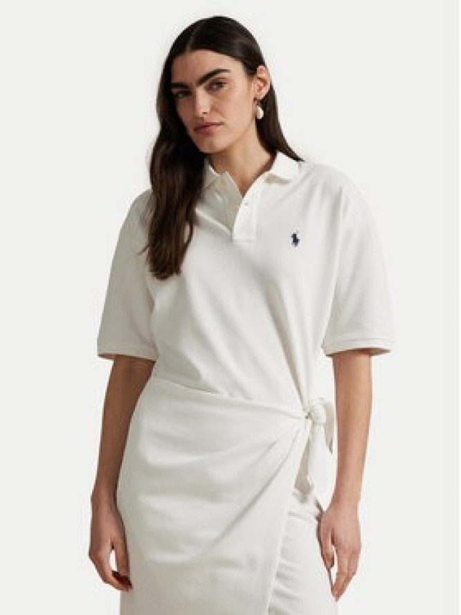 Polo Ralph Lauren Sukienka codzienna 211A88516002 Biały Straight Fit