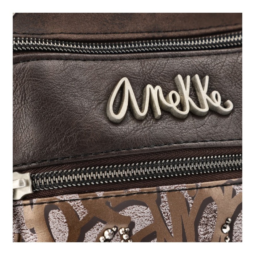 Brązowa Damska Torebka Na Telefon/Dokumenty Anekke