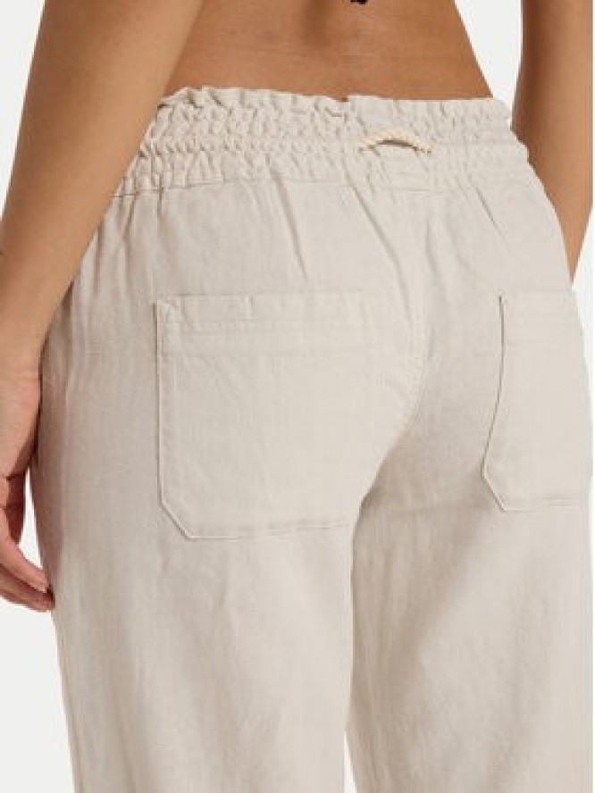 Roxy Spodnie materiałowe Oceanside ARJNP03006 Beżowy Easy Fit