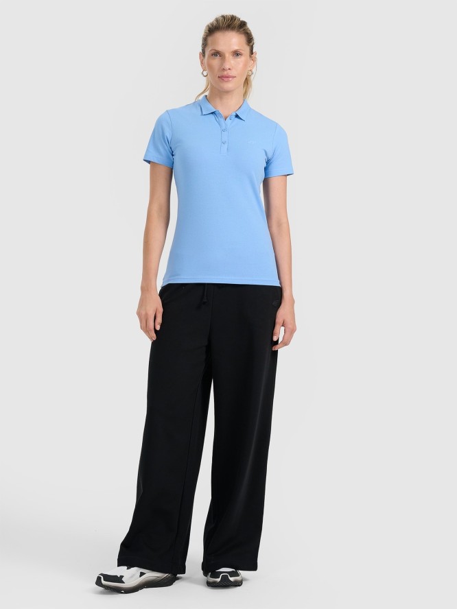 4F Koszulka polo slim damska - granatowa S