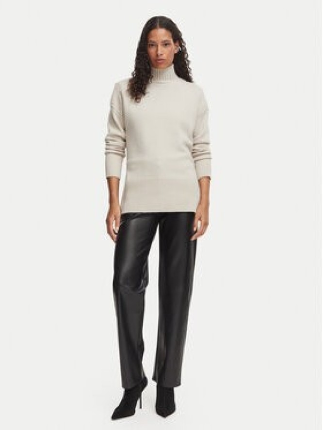 Marella Spodnie z imitacji skóry Palude 2623786012 Czarny Regular Fit