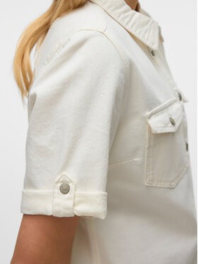 Vero Moda Sukienka jeansowa Jennie 10309665 Biały Regular Fit