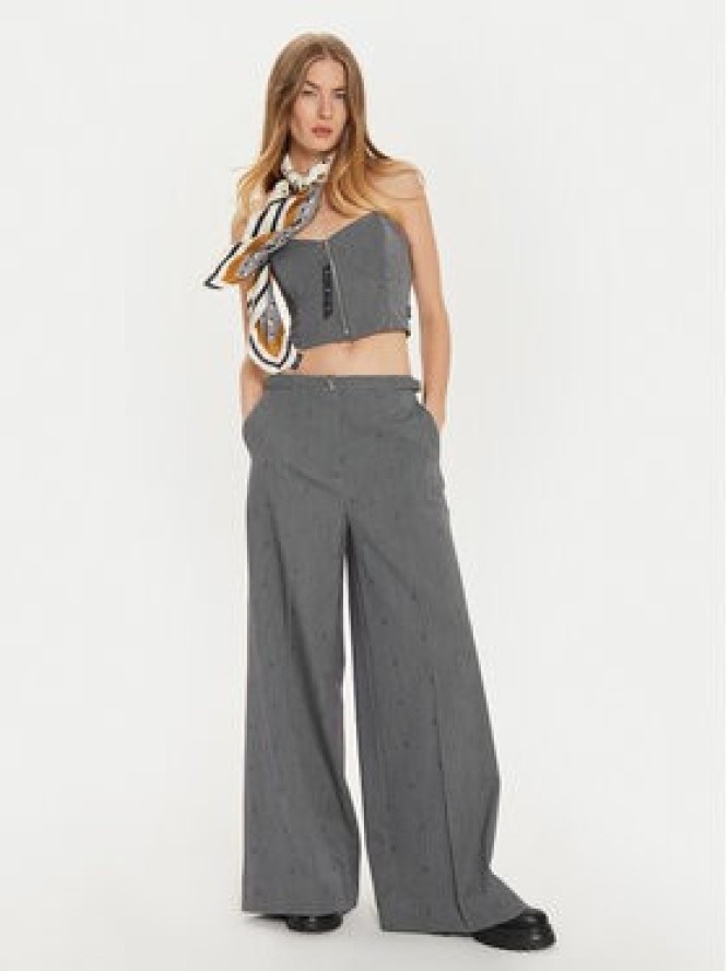 TWINSET Top 242AM2044 Szary Slim Fit