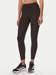 adidas Legginsy Optime Primelift Snake KG0529 Brązowy