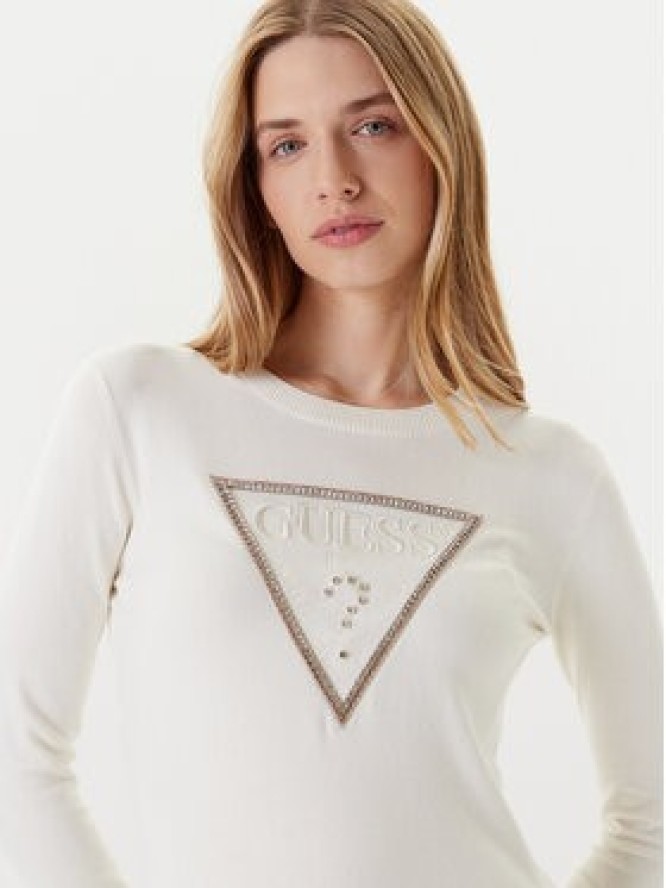 Guess Sweter W5YR23 Z2NQ2 Écru Regular Fit
