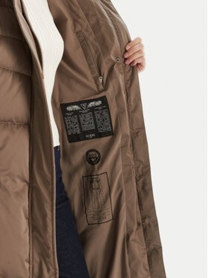 Guess Kurtka puchowa W5BL29 W2802 Brązowy Regular Fit