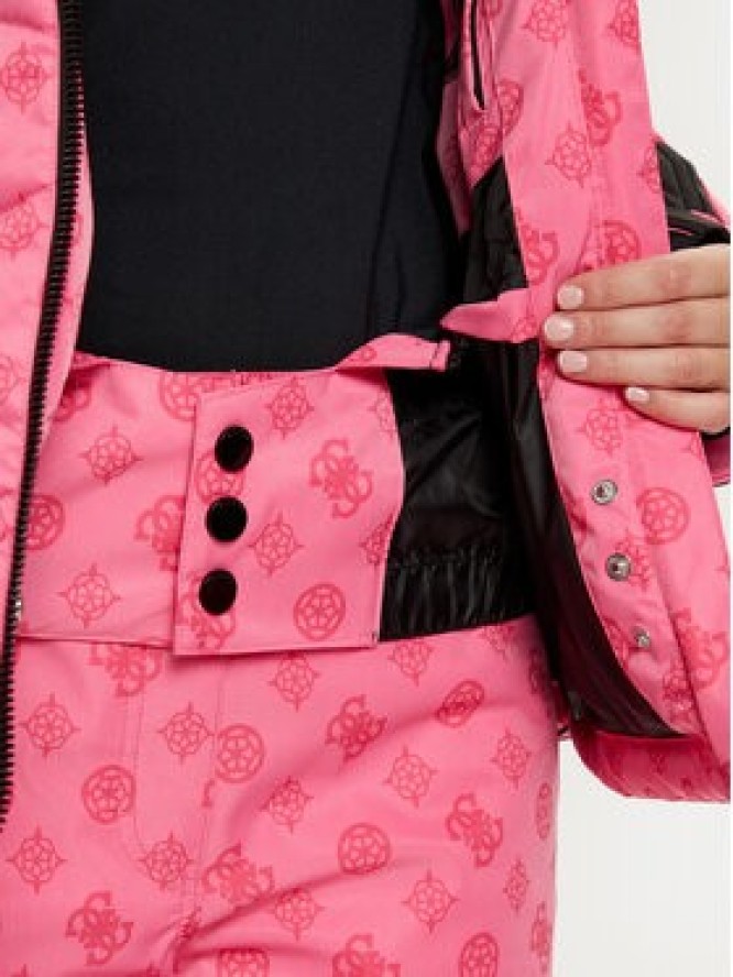 Guess Kurtka narciarska W4PL3N WH0K0 Różowy Regular Fit